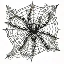 Spider Web tattoo design idea