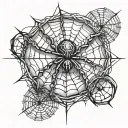 Spider Web tattoo design idea
