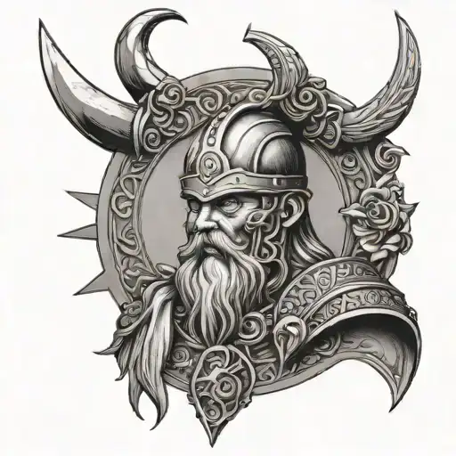 nordern road guide viking tattoo design idea
