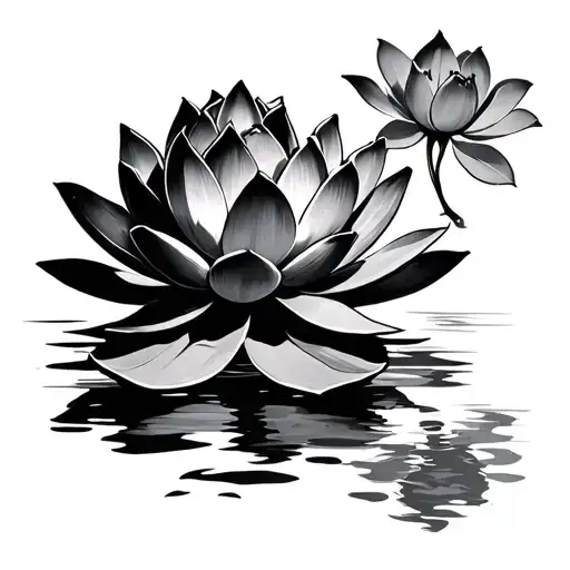 lotus pose tattoo design idea