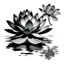 lotus pose tattoo design idea
