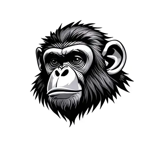 simplified version of the 3 wise monkey, minimal line art tattoo design idea