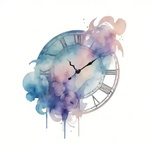 roman clock 11:08 tattoo design idea