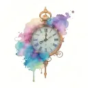 roman clock 11:08 tattoo design idea