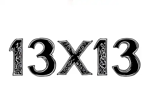 "13X13" tattoo design idea