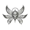seraphim, 6 wings, centre eye tattoo design idea