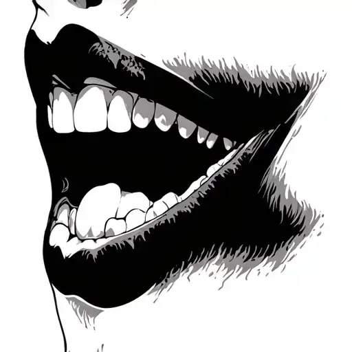 Throat tattoo design idea