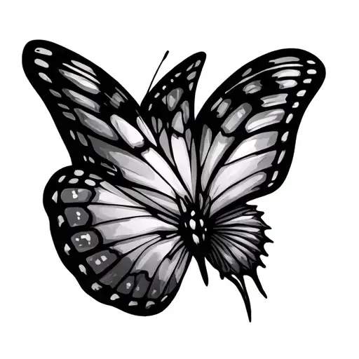 butterfly for computer hacker tattoo design idea