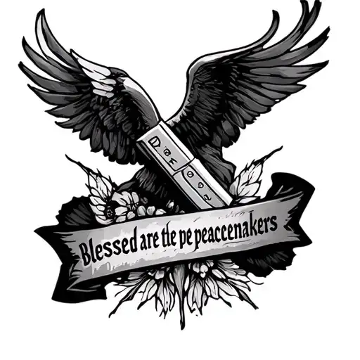 Blessed are the peacemakers tattoo design idea