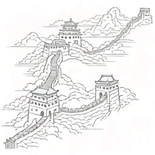 Great Wall Of China tattoo design idea