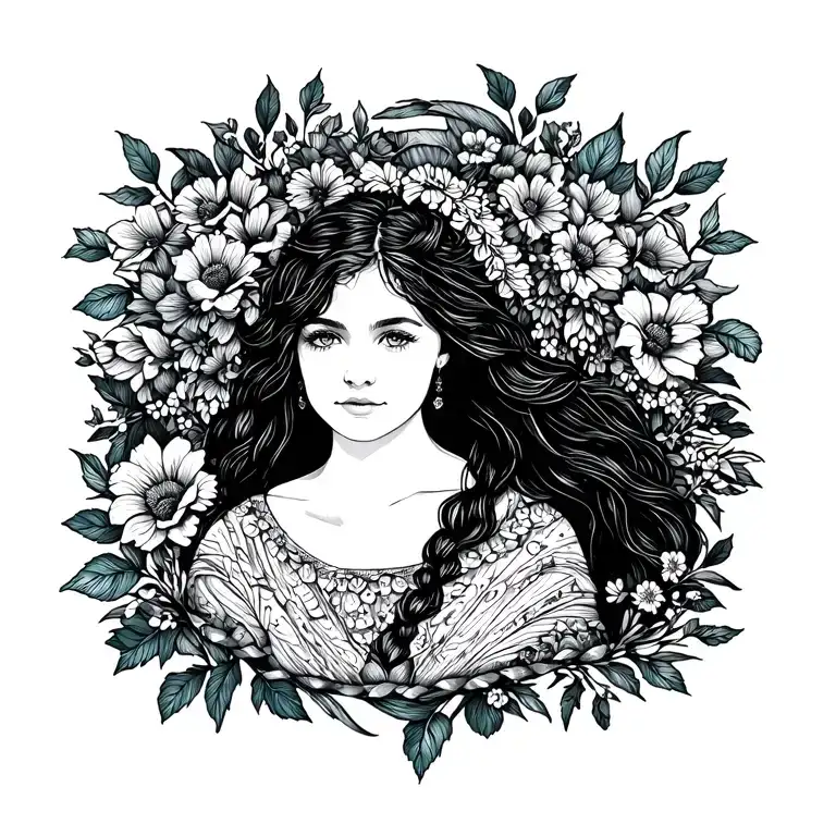 Nome Alicia in the country tattoo design idea