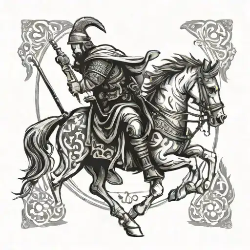 shia muslim warrior tattoo design idea