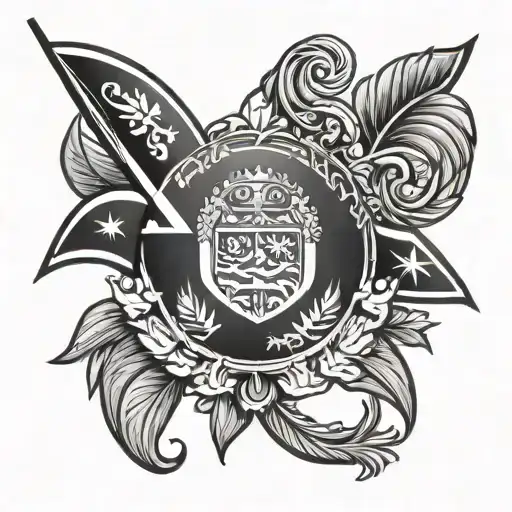 Samoa flag tattoo design idea