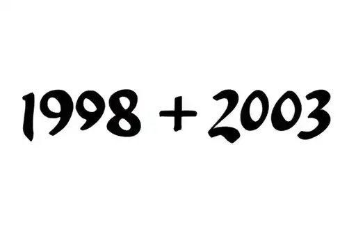 "1998 + 2003" tattoo design idea