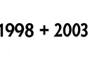 "1998 + 2003" tattoo design idea