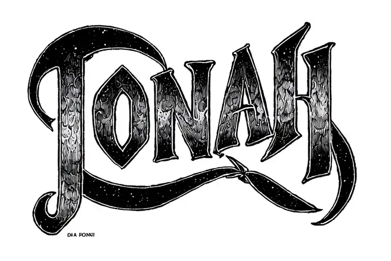 "JONAH" Biblical tattoo design idea