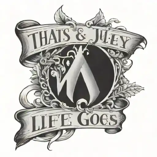 writing that says "thats just the way life goes"  tattoo design idea