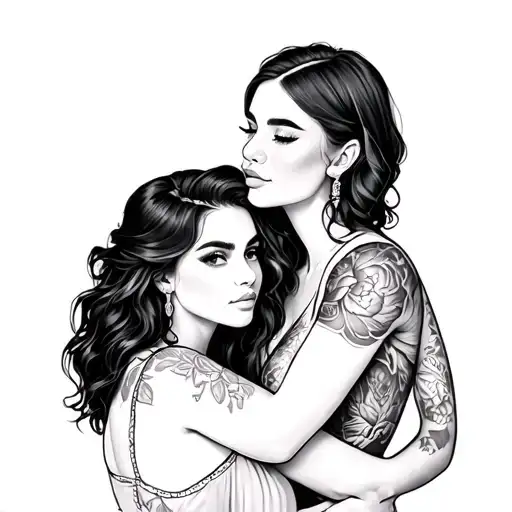 Lesbian Couple tattoo design idea
