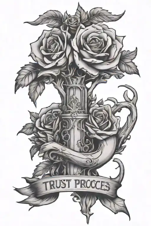 trust the process tattoo design idea