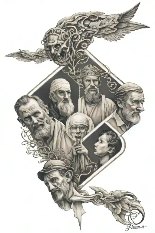 religious, family tattoo design idea