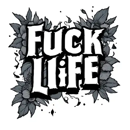 Fuck Life tattoo design idea