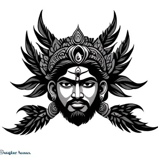 murugan name written tattoo design idea