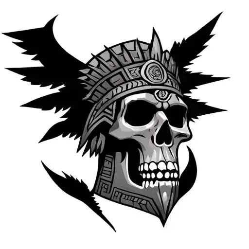Aztec God Of Death tattoo design idea