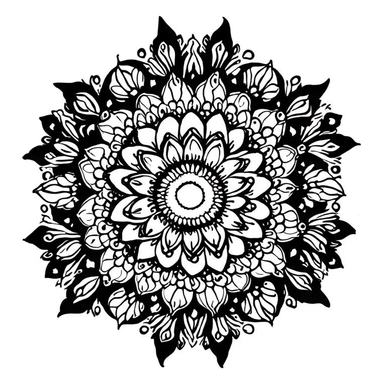 estilo mehndi patterns tattoo design idea