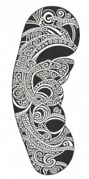 Maori style representing family, personal accomplishment, success, perseverance tattoo design idea