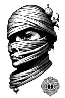 mummy wrap design inspired tattoo design idea