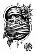 mummy wrap design inspired tattoo design idea