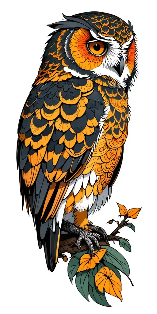 Owl tattoo design idea