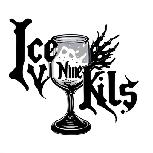 ice nine kills logo inside of a hour glass tattoo design idea