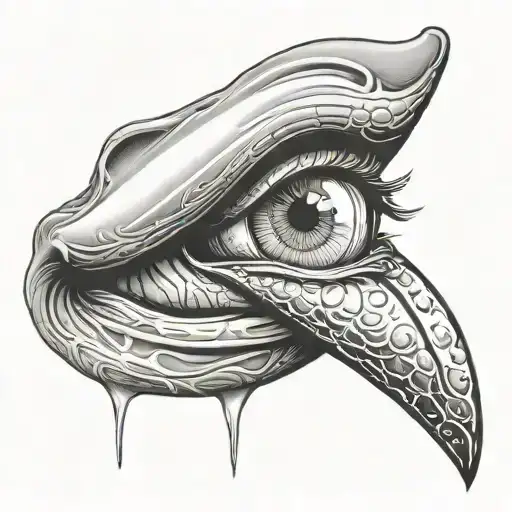 tongue with an eye tattoo design idea