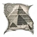 Egyptian pyramids tattoo design idea