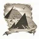 Egyptian pyramids tattoo design idea
