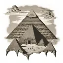 Egyptian pyramids tattoo design idea