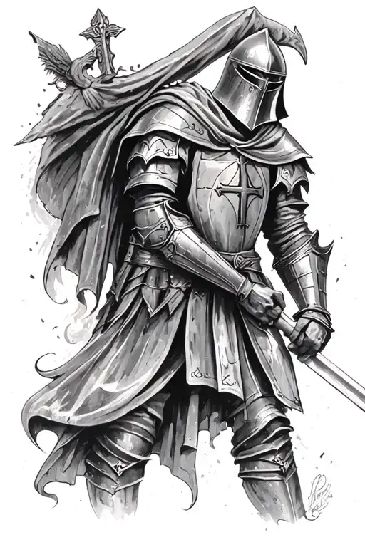 knights templar knight  tattoo design idea