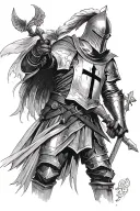 knights templar knight  tattoo design idea