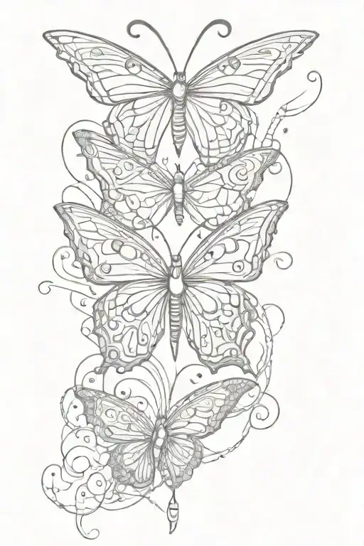 butterfly neo tribal tattoo design idea