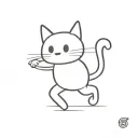 Felix the cat walking tattoo design idea