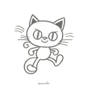 Felix the cat walking tattoo design idea