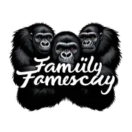 family text and gorilla tattoo design idea