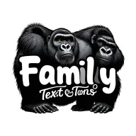 family text and gorilla tattoo design idea