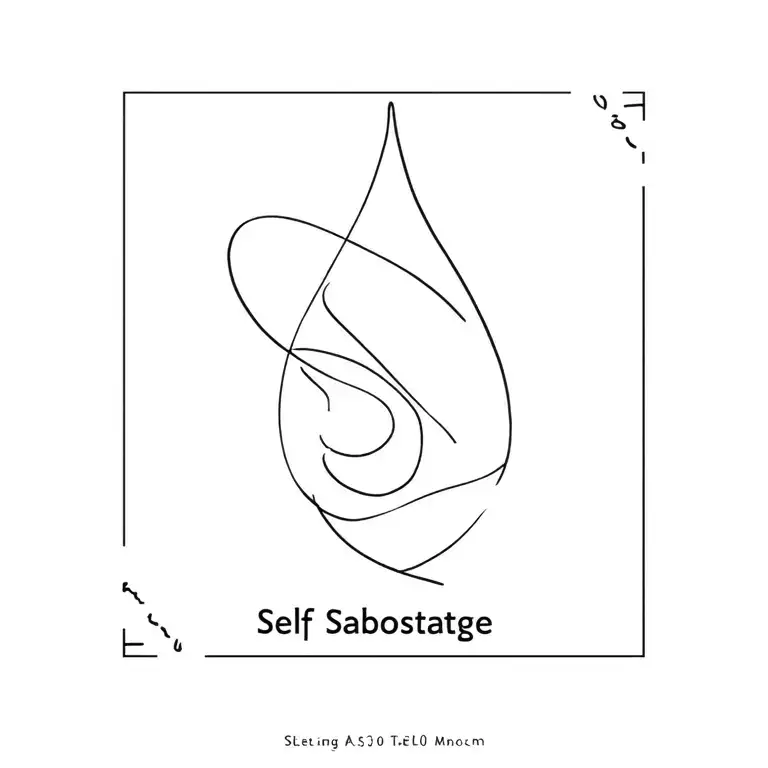 Self Sabotage tattoo design idea