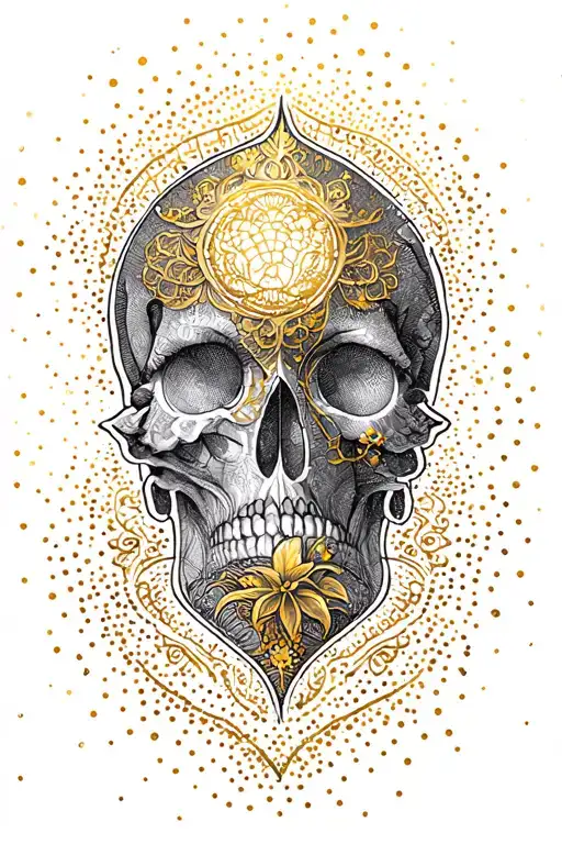 alchemy gold tattoo design idea