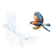 Persian male falcon tattoo design idea