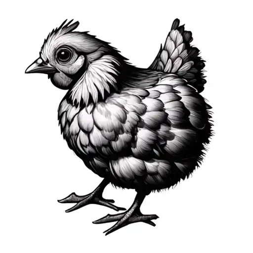 Baby Chicken tattoo design idea