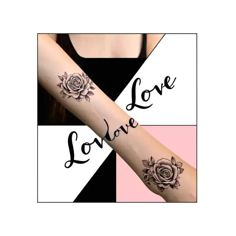 I want the word Love on one wrist and Loyal on the other wrist tattoo design idea
