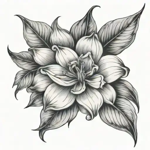 sophia lilly flower tattoo design idea